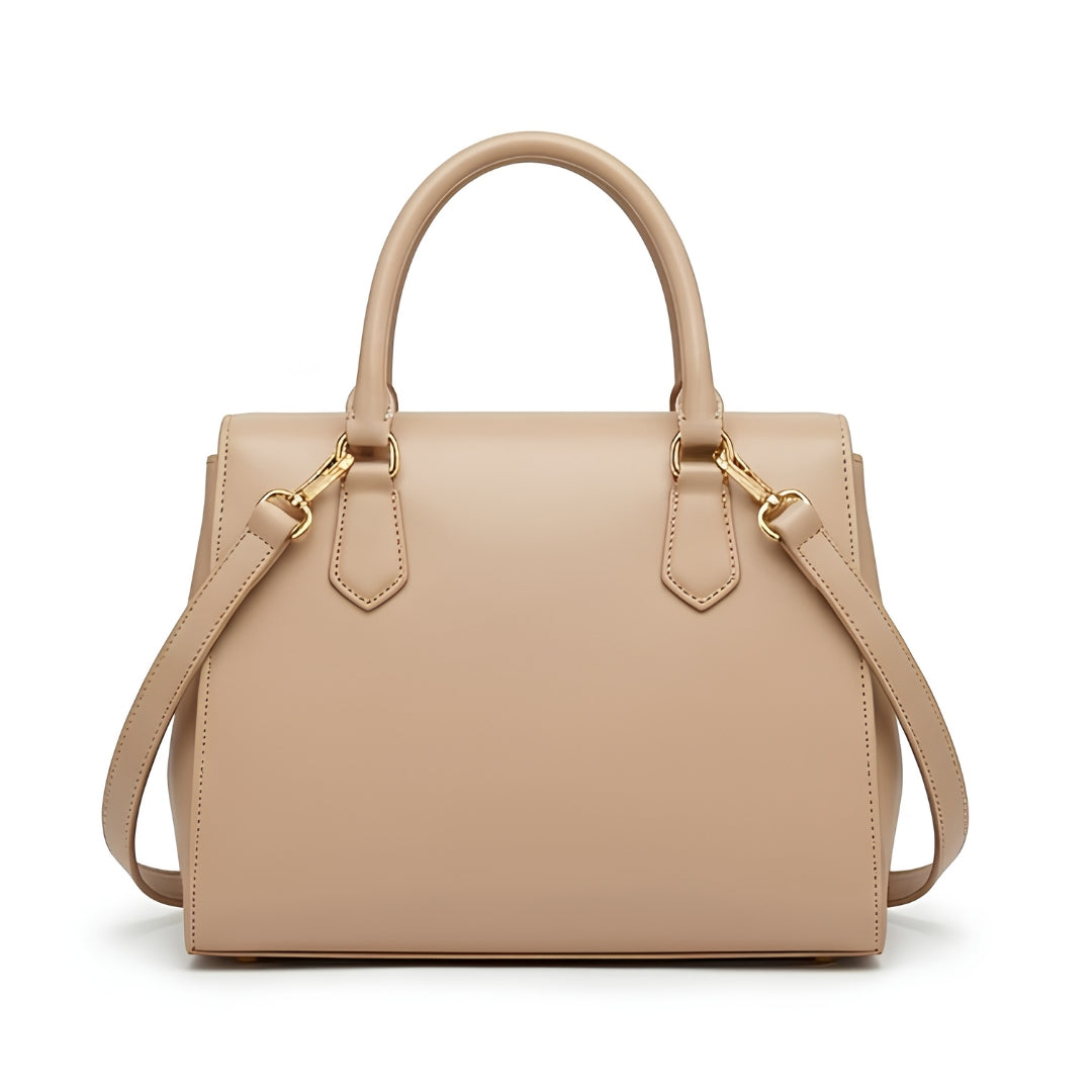 Trilby Elegant Beige Top Handle Handbag