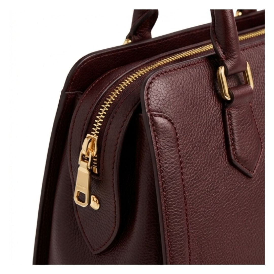 Trilby Classic Burgundy Top Handle Handbag