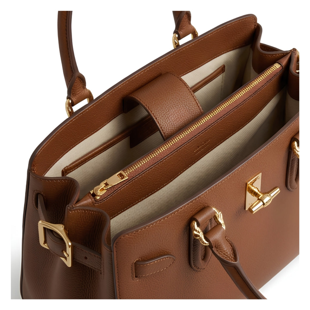 Trilby Classic Brown Top Handle Handbag
