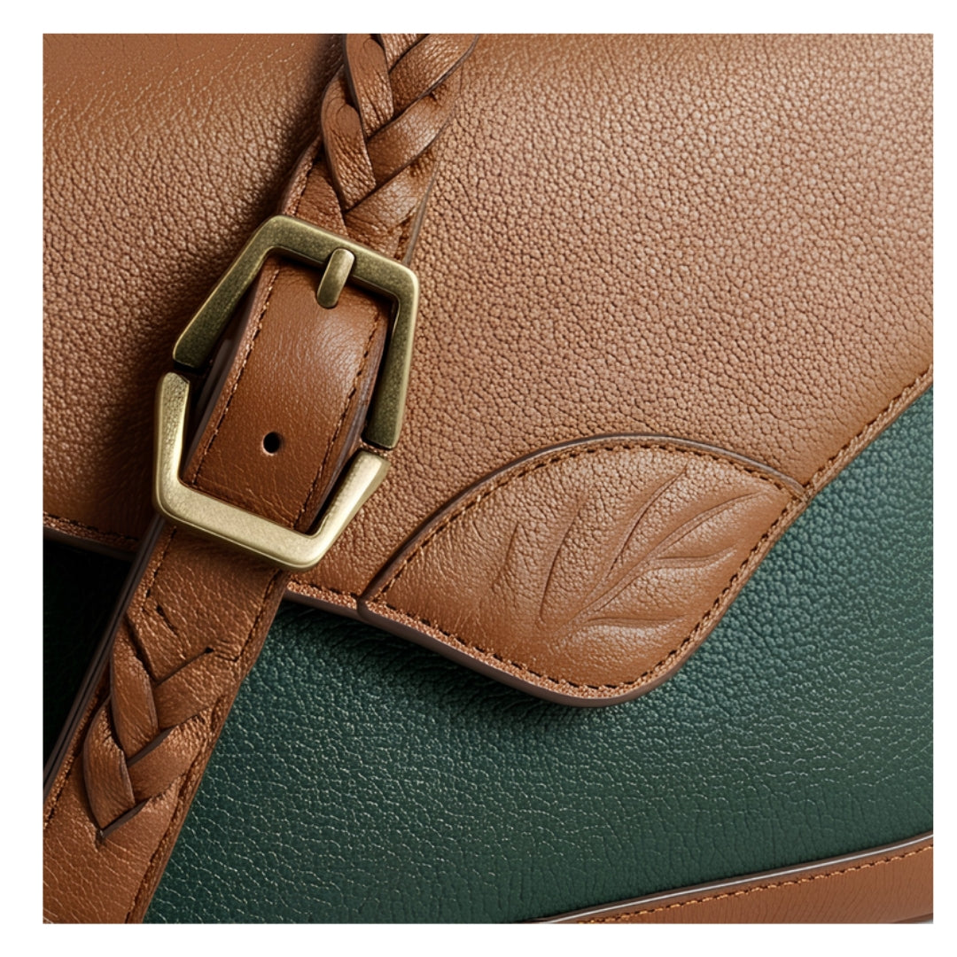 Trilby Heritage Brown & Green Crossbody Shoulder Bag